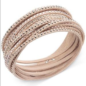 Swarovski pink double wrap bracelet